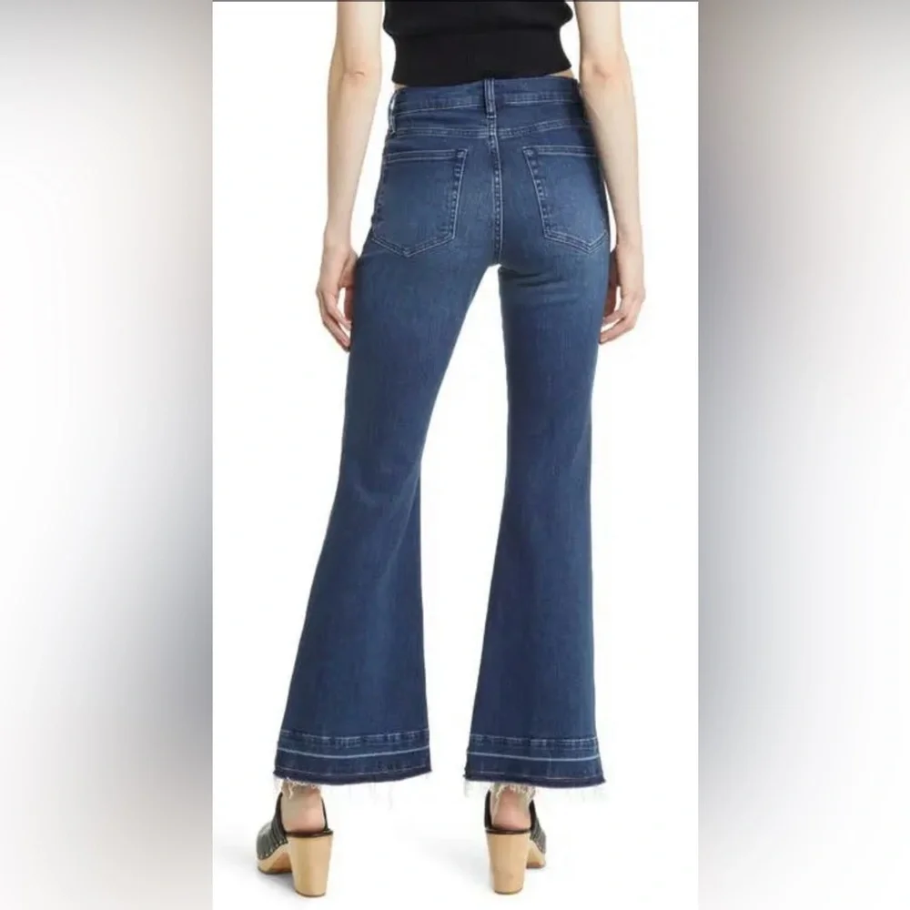 Frame Le Easy Flare Release Hem Jeans Thunderstorm Dark Wash‎ High-Waist 31